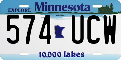 MN license plate 574UCW