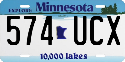 MN license plate 574UCX