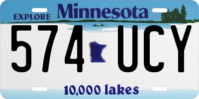 MN license plate 574UCY