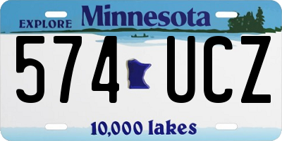 MN license plate 574UCZ