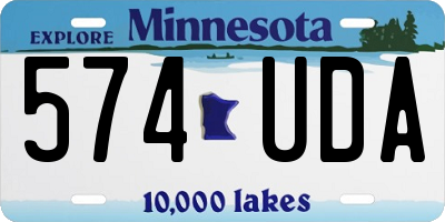 MN license plate 574UDA