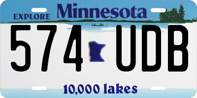 MN license plate 574UDB