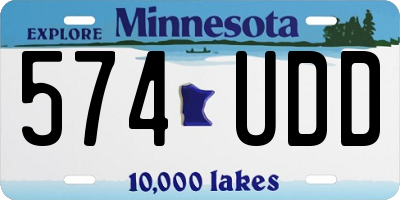 MN license plate 574UDD