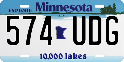 MN license plate 574UDG