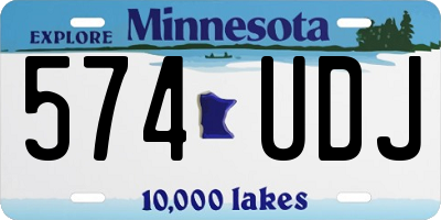 MN license plate 574UDJ