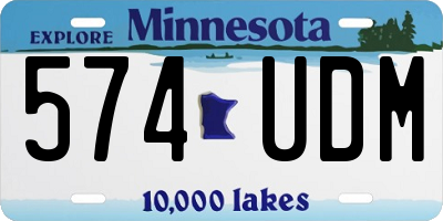 MN license plate 574UDM