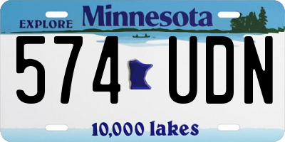 MN license plate 574UDN