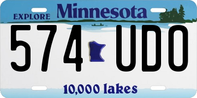 MN license plate 574UDO