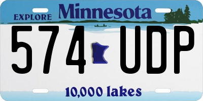 MN license plate 574UDP