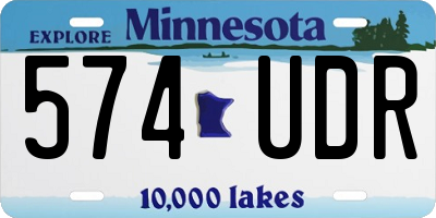 MN license plate 574UDR