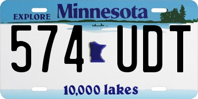 MN license plate 574UDT