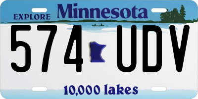 MN license plate 574UDV