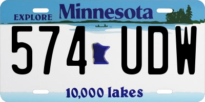 MN license plate 574UDW