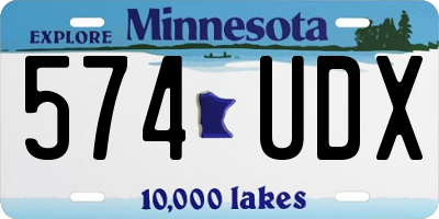 MN license plate 574UDX