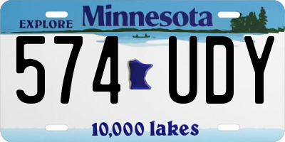 MN license plate 574UDY