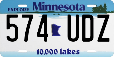 MN license plate 574UDZ