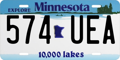 MN license plate 574UEA
