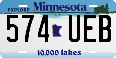 MN license plate 574UEB