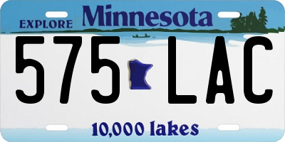 MN license plate 575LAC