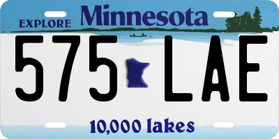 MN license plate 575LAE