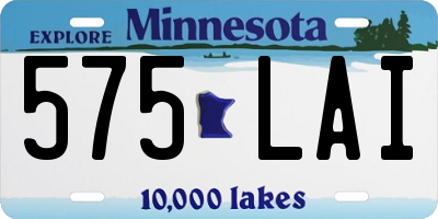 MN license plate 575LAI