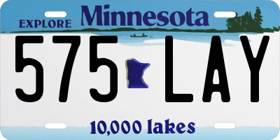 MN license plate 575LAY