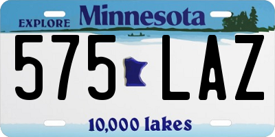 MN license plate 575LAZ