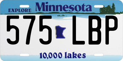 MN license plate 575LBP