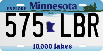 MN license plate 575LBR