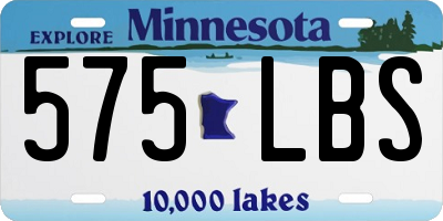 MN license plate 575LBS