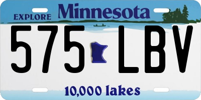 MN license plate 575LBV