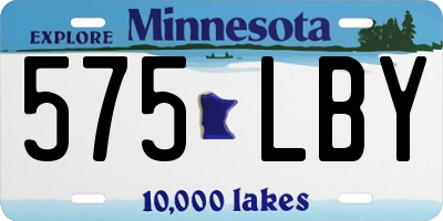 MN license plate 575LBY