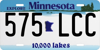 MN license plate 575LCC