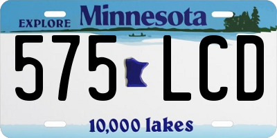 MN license plate 575LCD