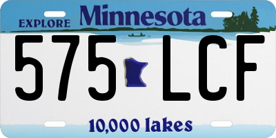 MN license plate 575LCF