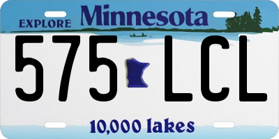 MN license plate 575LCL