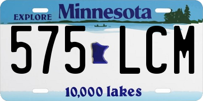 MN license plate 575LCM