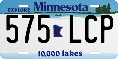 MN license plate 575LCP