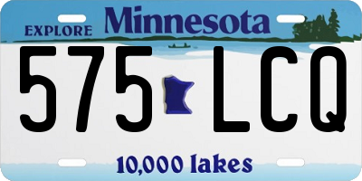 MN license plate 575LCQ