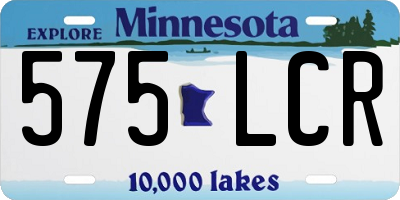 MN license plate 575LCR