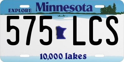 MN license plate 575LCS