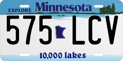 MN license plate 575LCV