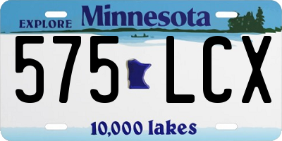 MN license plate 575LCX