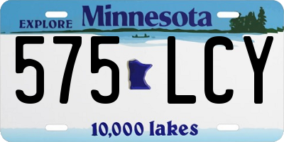 MN license plate 575LCY