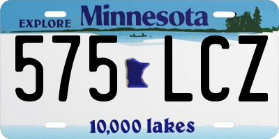 MN license plate 575LCZ