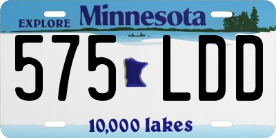 MN license plate 575LDD