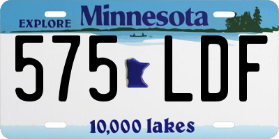 MN license plate 575LDF