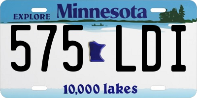 MN license plate 575LDI