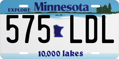 MN license plate 575LDL