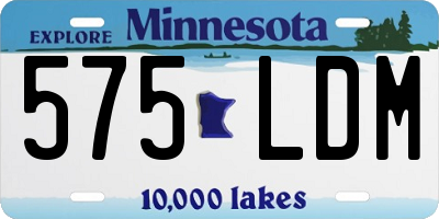 MN license plate 575LDM